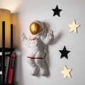 Decoración de pared 47x35 cm astronaut dorado