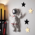 Decoración de pared 47x35 cm astronaut plata