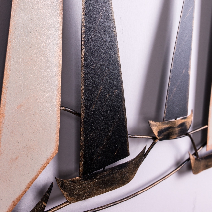Decoración de pared 52x117 cm barcos de vela metal