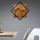 Decoración de pared 54x54 cm montañas madera/metal