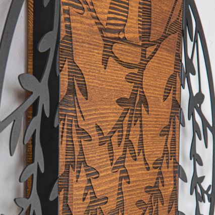 Decoración de pared 59,5x58,x5 cm pájaros madera/metal