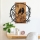 Decoración de pared 59x57 cm pájaros madera/metal