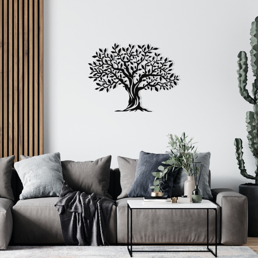 Decoración de pared 69x52 cm árbol metal