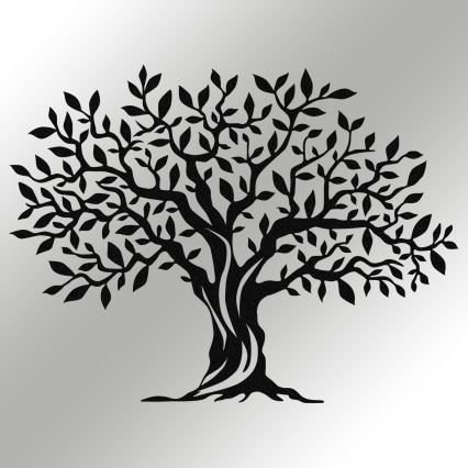 Decoración de pared 69x52 cm árbol metal