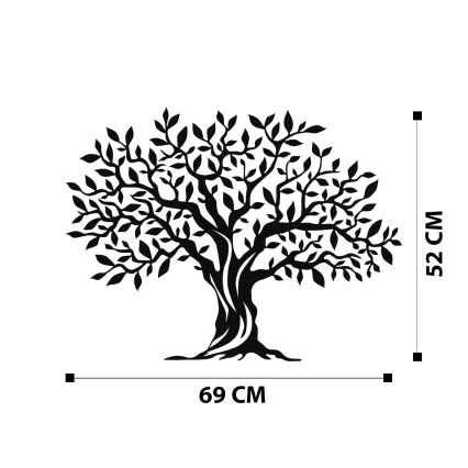 Decoración de pared 69x52 cm árbol metal
