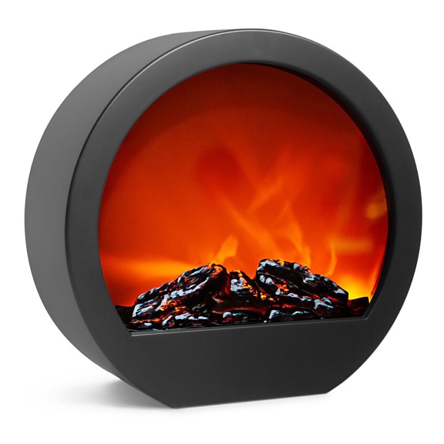 Decoración LED 7xLED/230V/4xAA chimenea