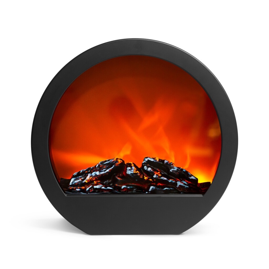 Decoración LED 7xLED/230V/4xAA chimenea