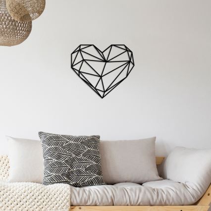 Decoración mural 47x40 cm corazón de metal