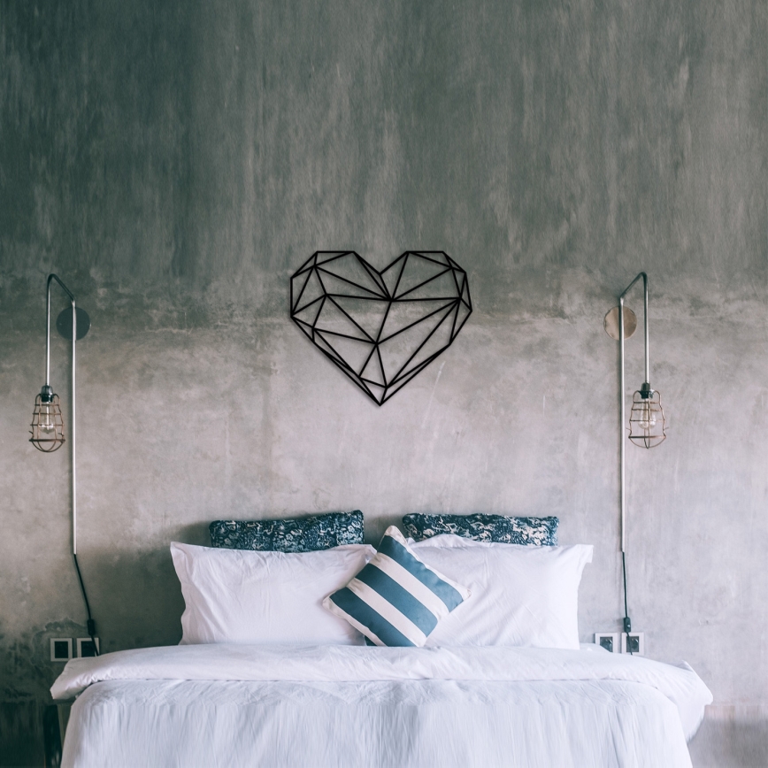 Decoración mural 47x40 cm corazón de metal