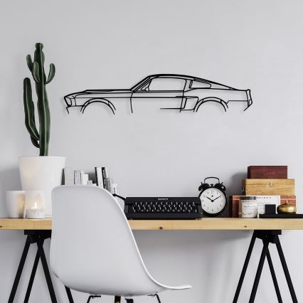 Decoración mural 70x15 cm coche metal