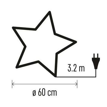 Decoración navideña 1xE14/25W/230V diámetro 60 cm dorado