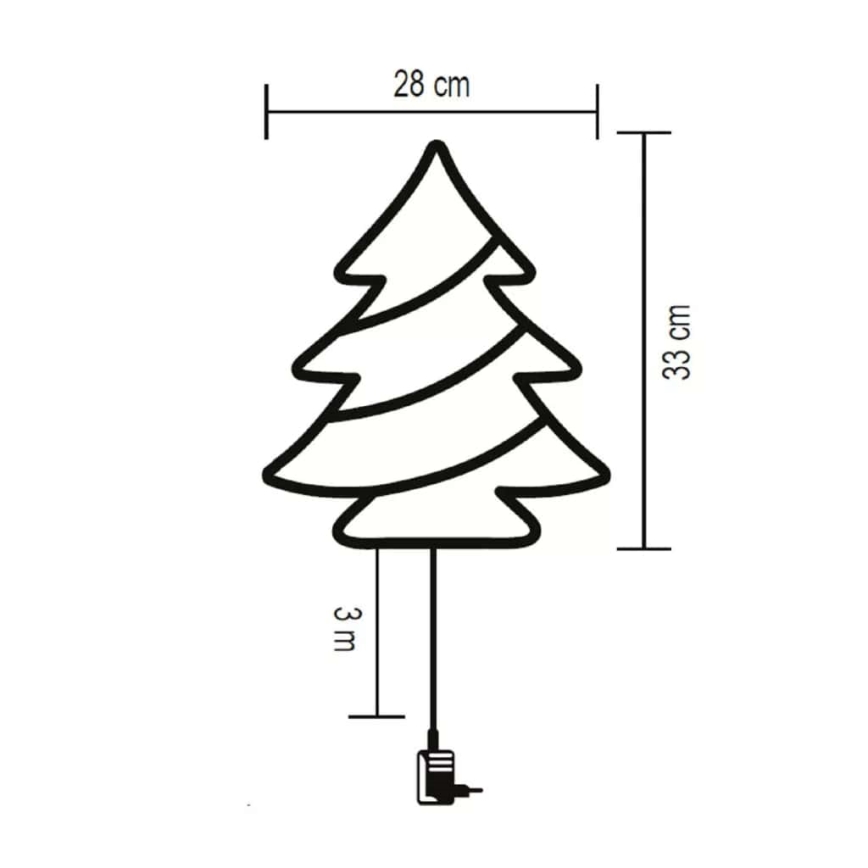 Decoración navideña exterior LED 35xLED/230V IP44 blanco cálido/árbol