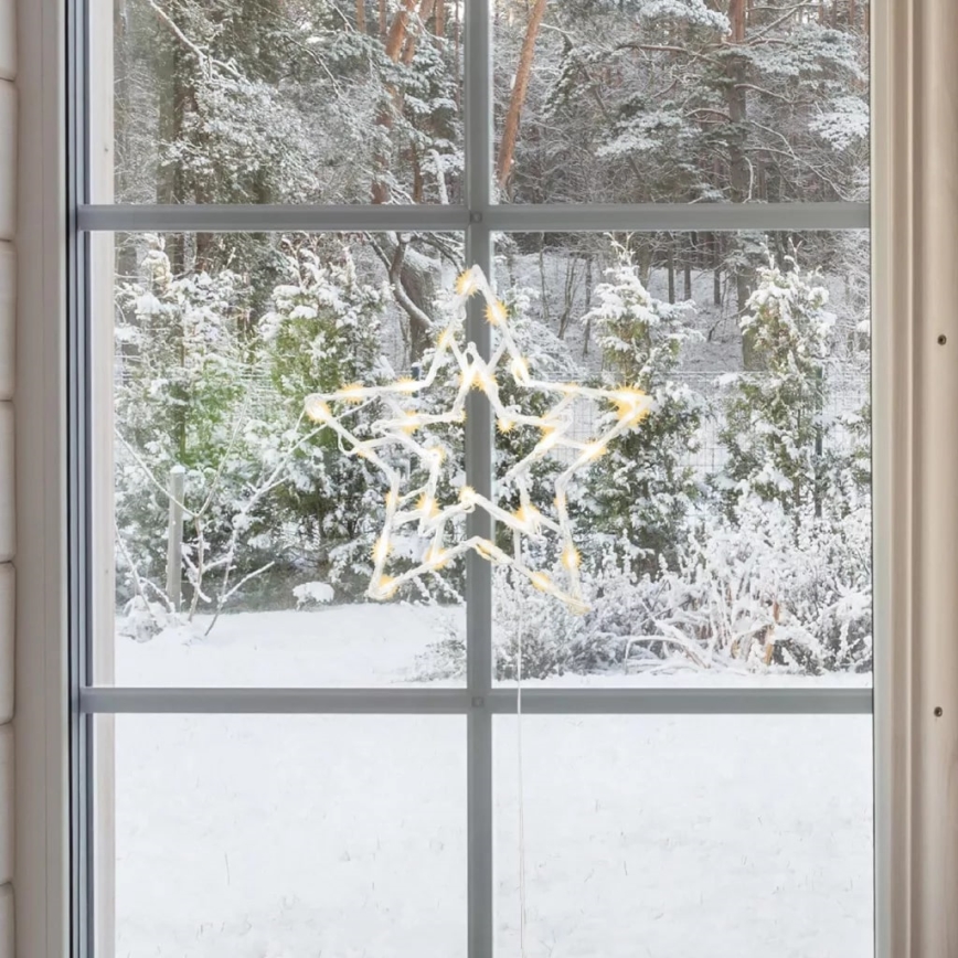 Decoración navideña exterior LED 35xLED/230V IP44 blanco cálido/estrella