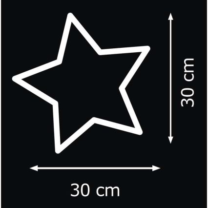 Decoración navideña interior IP20 STAR 30xLED/3W/4,5V