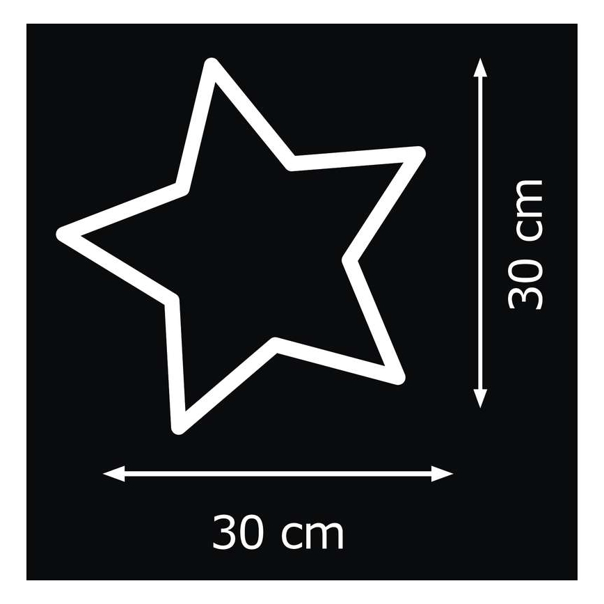 Decoración navideña interior IP20 STAR 30xLED/3W/4,5V