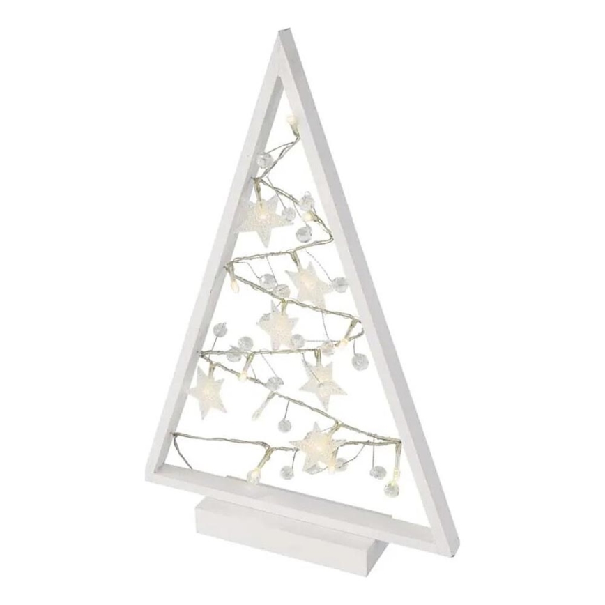 Decoración navideña LED 15xLED/2xAA árbol