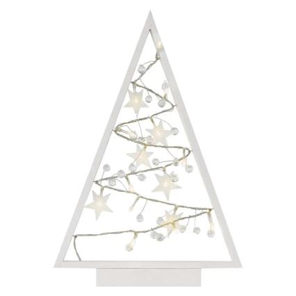 Decoración navideña LED 15xLED/2xAA árbol