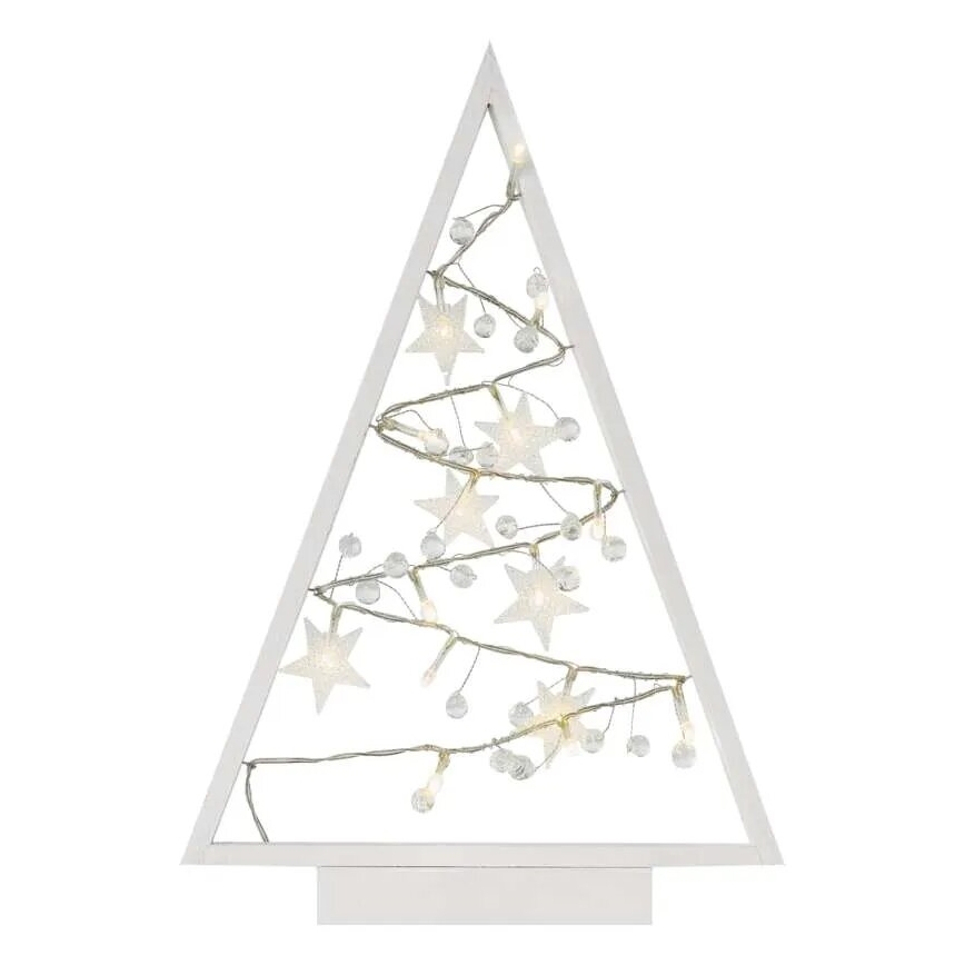 Decoración navideña LED 15xLED/2xAA árbol