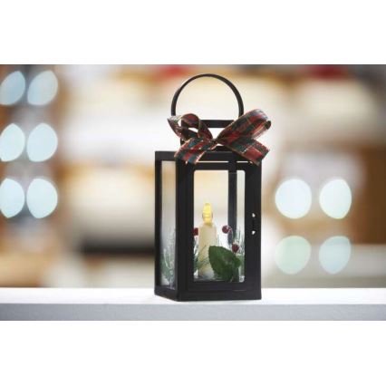 Decoración navideña LED 1xLED/3xAAA negro