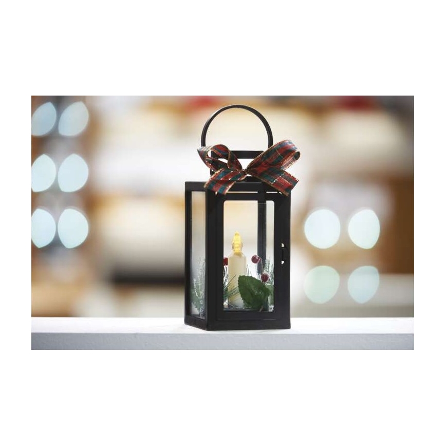 Decoración navideña LED 1xLED/3xAAA negro
