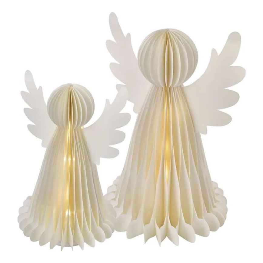 Decoración navideña LED 20xLED/6xAA Ángeles
