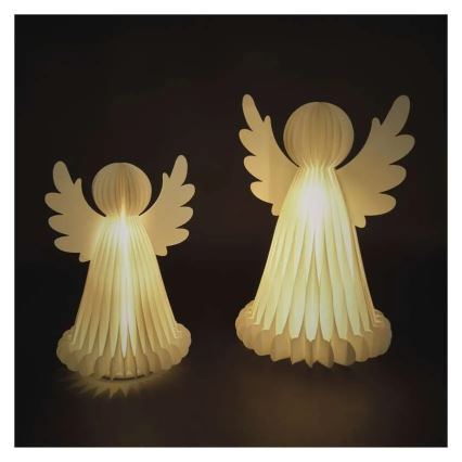 Decoración navideña LED 20xLED/6xAA Ángeles