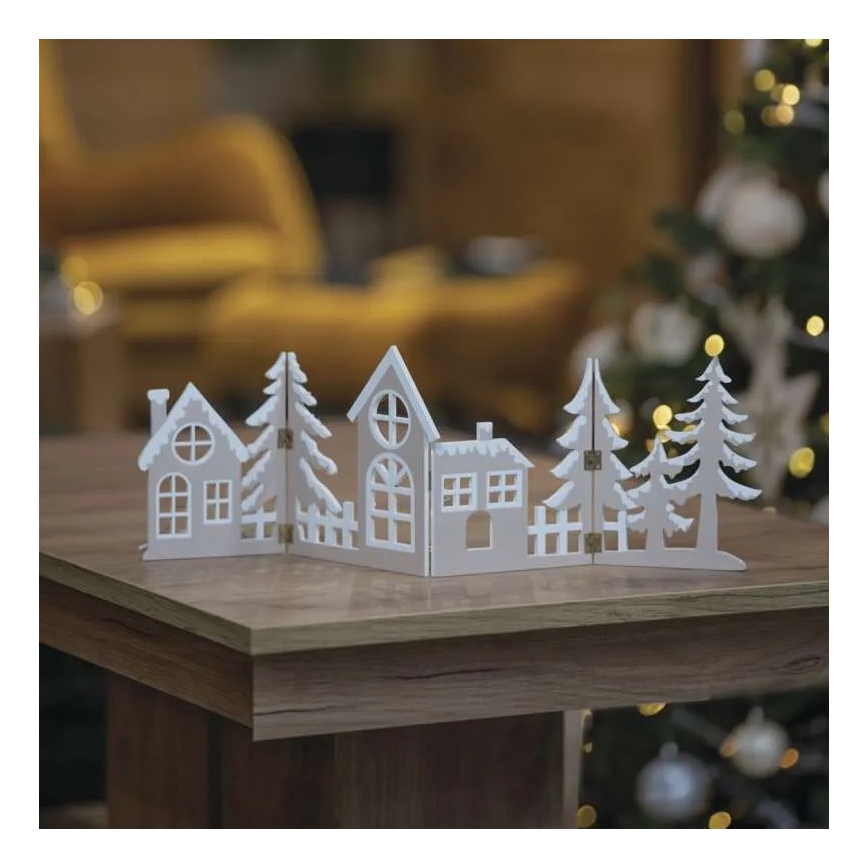 Decoración navideña LED 40 LED/2xAA blanco cálido ciudad