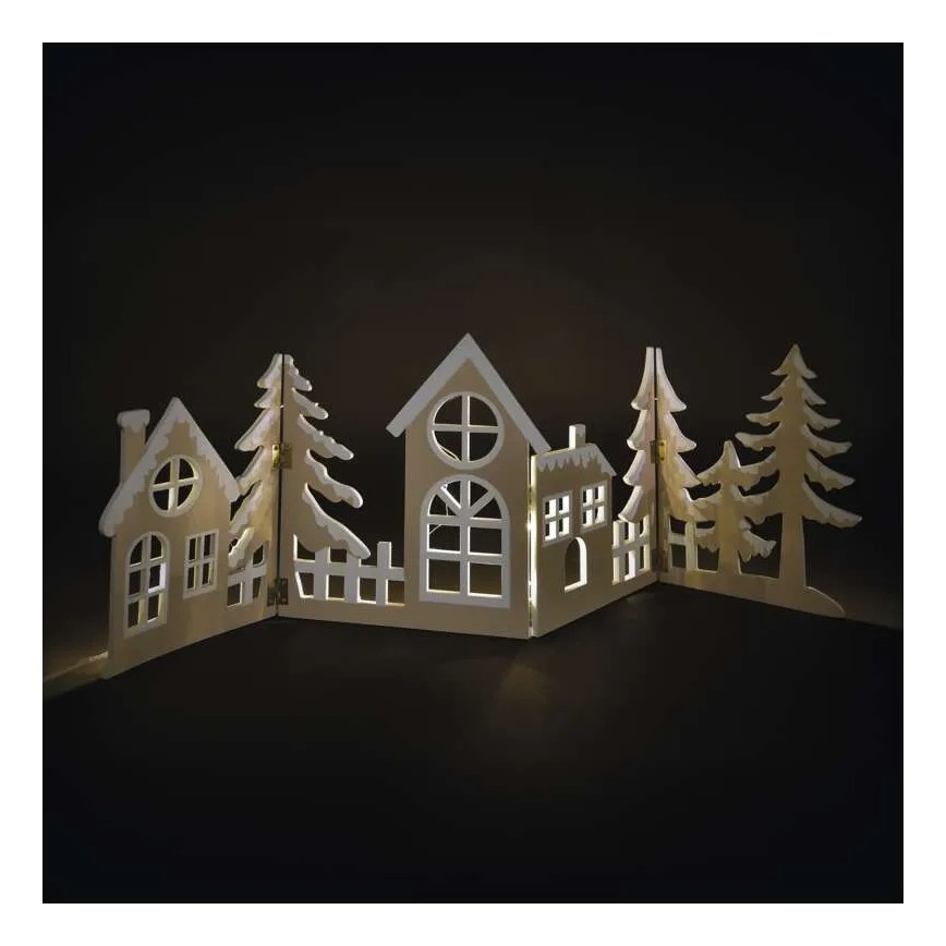 Decoración navideña LED 40 LED/2xAA blanco cálido ciudad