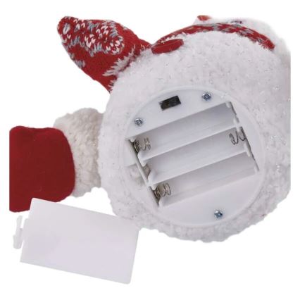 Decoración navideña LED 4xLED/3xAAA muñeco de nieve