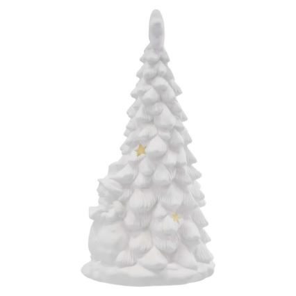 Decoración navideña LED, árbol de Navidad, blanco cálido, 2xAA