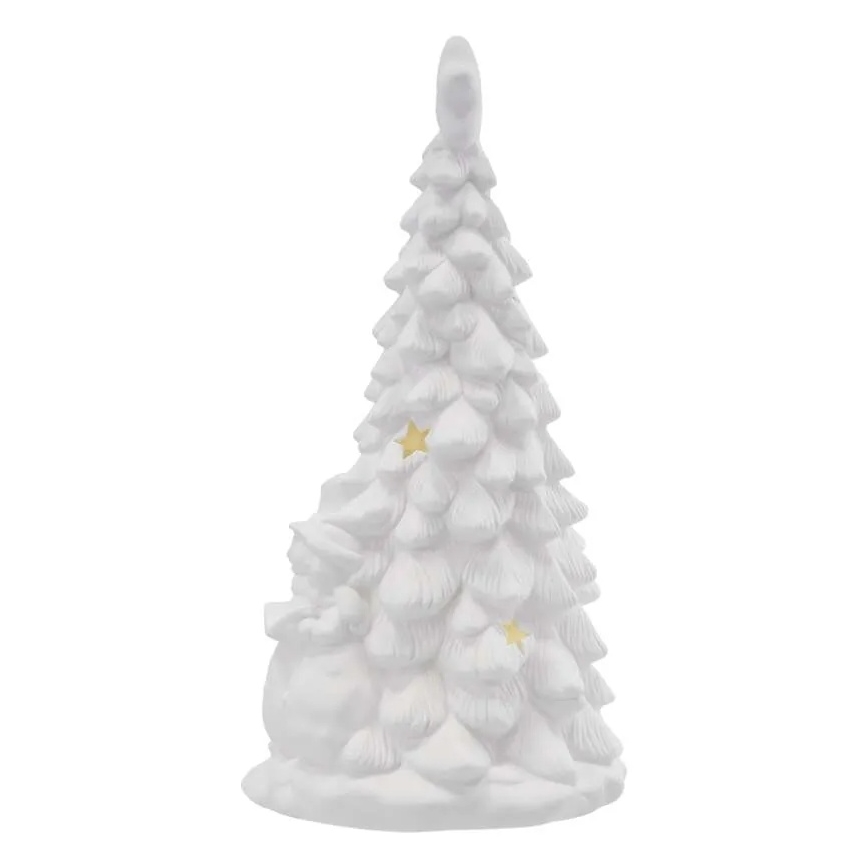Decoración navideña LED, árbol de Navidad, blanco cálido, 2xAA