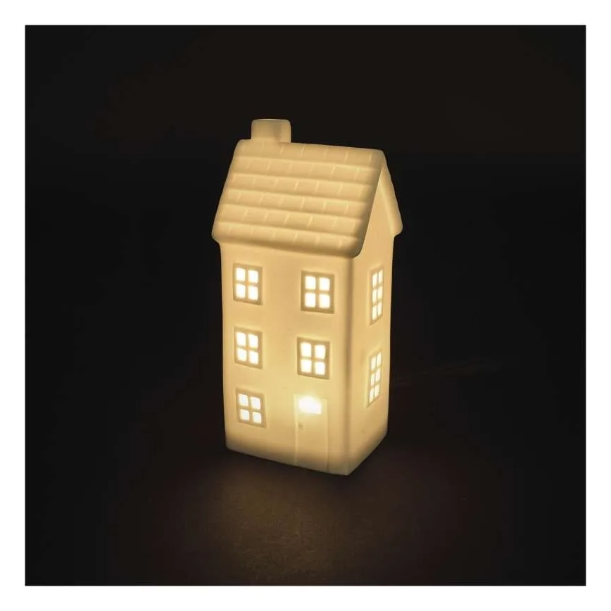 Decoración navideña LED/CR2032 casita