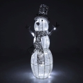 Decoración navideña LED exterior LED/3,6W/230V/blanco frío 75 cm IP44 muñeco de nieve