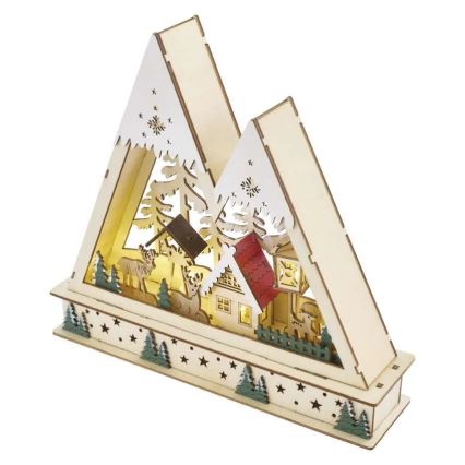 Decoración navideña LED LED/0,6W/2xAA paisaje navideño