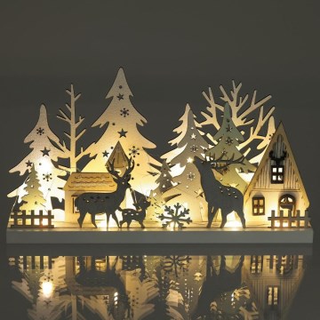 Decoración navideña LED LED/3xAAA/blanco cálido forest