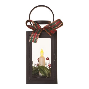 Decoración navideña LED LED/3xAAA negra