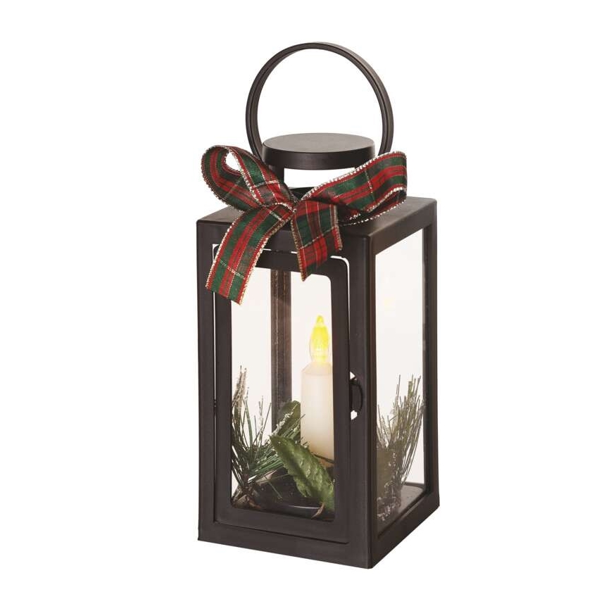 Decoración navideña LED LED/3xAAA negra