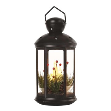 Decoración navideña LED LED/3xAAA negra