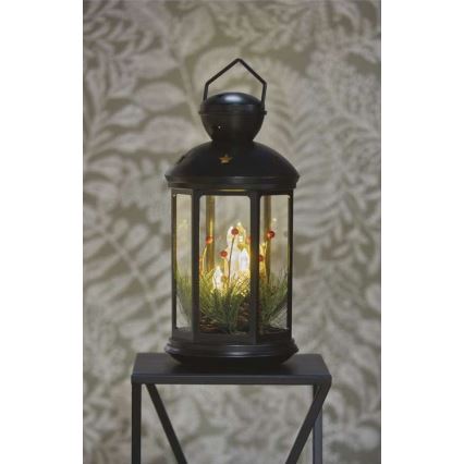 Decoración navideña LED LED/3xAAA negra