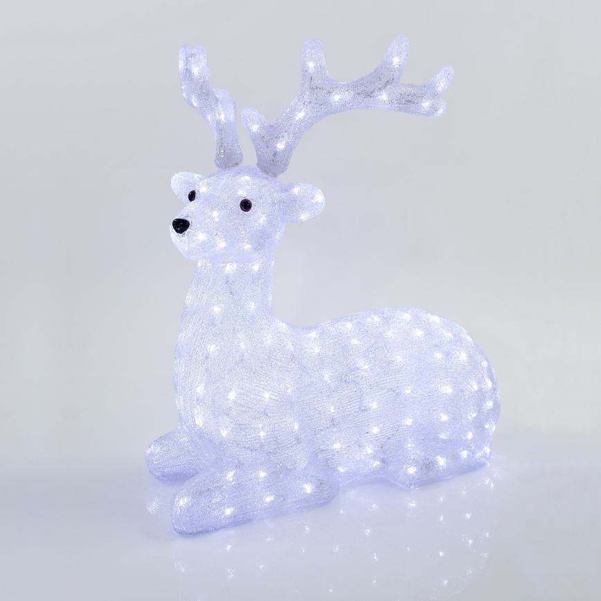 Decoración navideña LED para exterior, 200xLED/6W/230V, IP44, blanco frío, reno