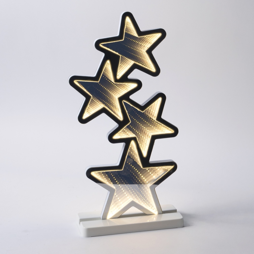 Decoración navideña LED para exterior LED/3,6W/230V IP44 blanco cálido estrellas