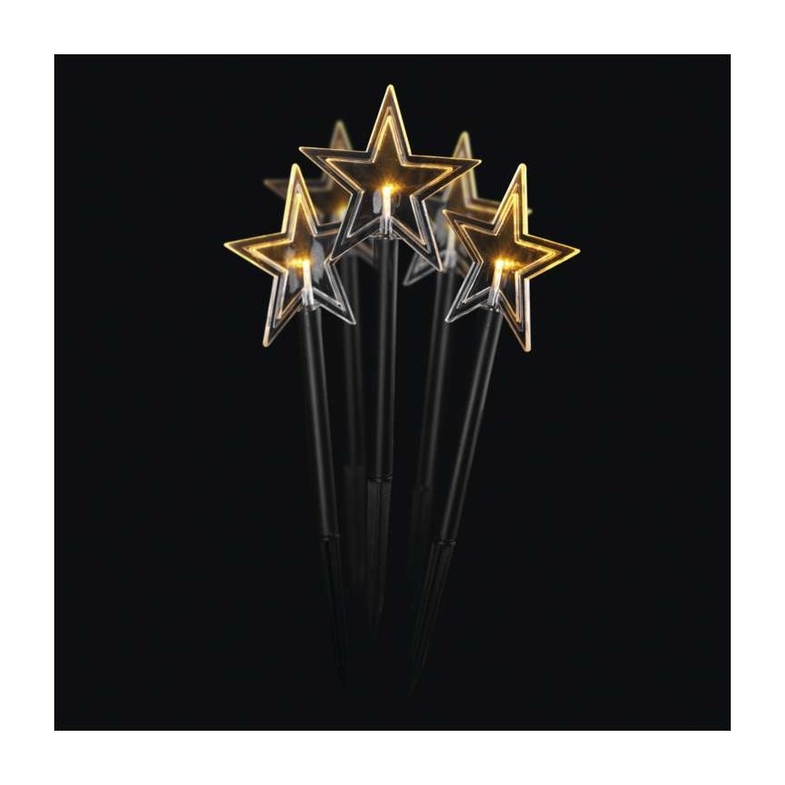Decoración navideña LED para exteriores 5xLED/3xAA estrellas IP44