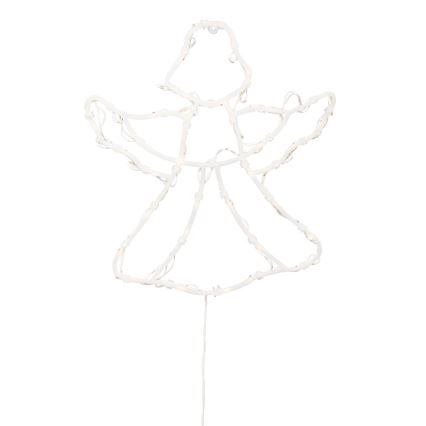 Decoración navideña LED para ventana 35xLED/3xAA IP44 ángel blanco cálido