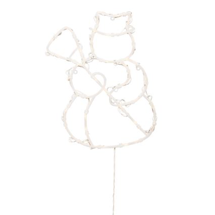 Decoración navideña LED para ventana, muñeco de nieve, 35xLED/230V IP44, blanco cálido