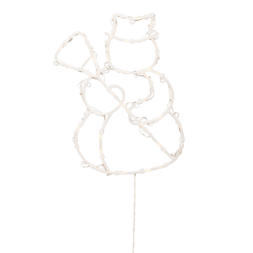 Decoración navideña LED para ventana, muñeco de nieve, 35xLED/230V IP44, blanco cálido