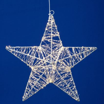 Decoración navideña LED — estrella de 45 cm, 320 LEDs / 230 V, blanco cálido