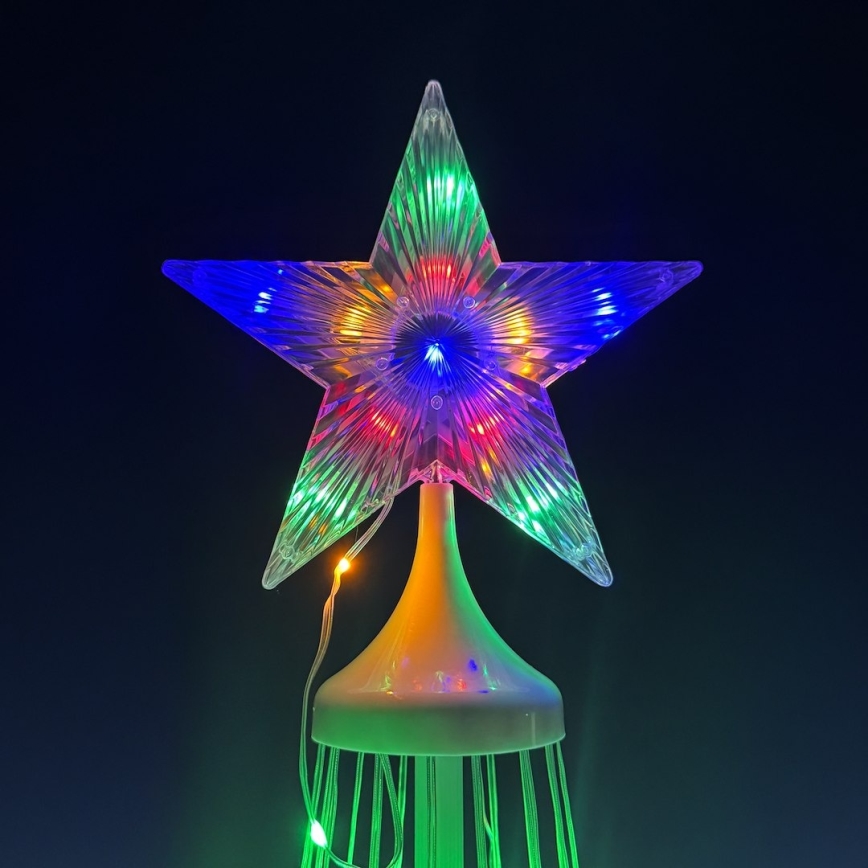 Decoración navideña exterior LED RGBW regulable LED/4W/230V 180 cm IP44 árbol de Navidad + mando a distancia