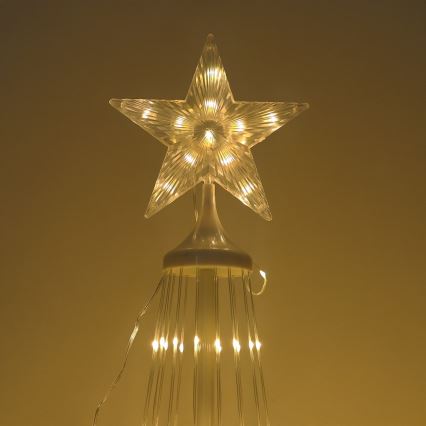 Decoración navideña exterior LED RGBW regulable LED/4W/230V 180 cm IP44 árbol de Navidad + mando a distancia