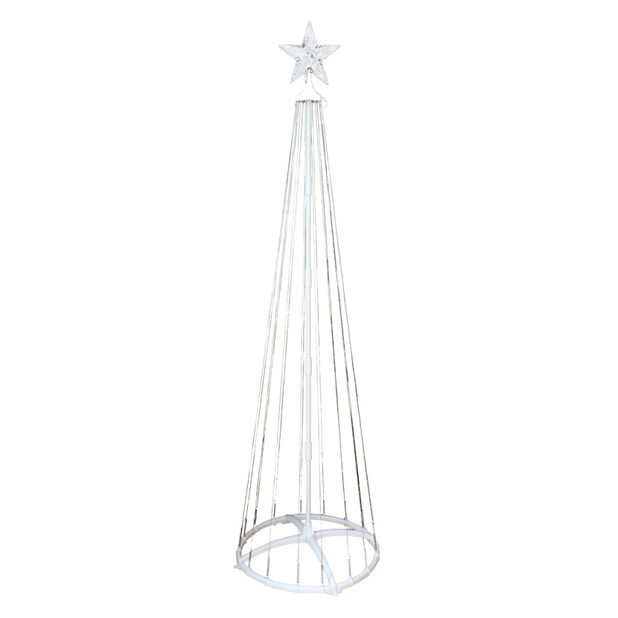 Decoración navideña exterior LED RGBW regulable LED/4W/230V 180 cm IP44 árbol de Navidad + mando a distancia