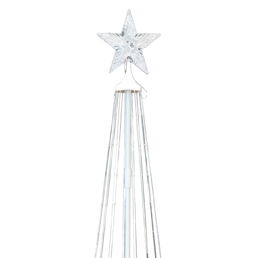 Decoración navideña exterior LED RGBW regulable LED/4W/230V 180 cm IP44 árbol de Navidad + mando a distancia